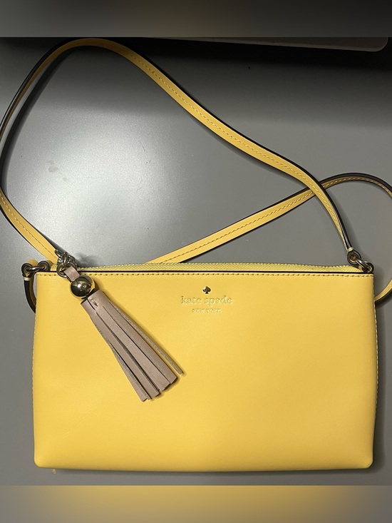 kate spade Handbags - Kate Spade Lucy Medium Zip Crossbody Bag Yellow Leather Tassel NWOT Never Used